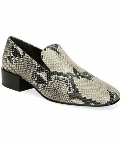 Via Spiga Baudelaire Embossed-Leather Loafers Brown