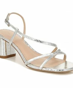 Via Spiga Roslyn Snake-Embossed Block-Heel Sandal