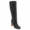 Dolce Vita Women’s Black Leather Davey Knee High Boots SHOES