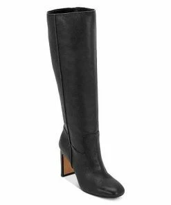 Dolce Vita Women’s Black Leather Davey Knee High Boots SHOES