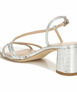 Via Spiga Roslyn Snake-Embossed Block-Heel Sandal