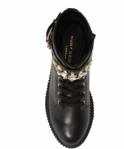 Kurt Geiger Stoop Embellished Combat Boots 9 Kurt Geiger Stoop Embellished Combat Boots