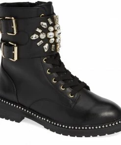 Kurt Geiger Stoop Embellished Combat Boots