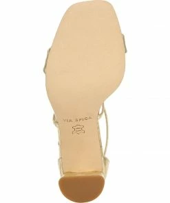 Via Spiga SHOES Sabinne Snake-Embossed Block-Heel Sandals