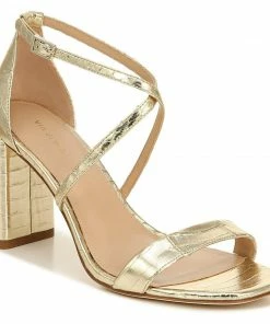 Via Spiga SHOES Sabinne Snake-Embossed Block-Heel Sandals