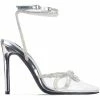 Cape Robbin SHOES Christie Rhinestone Bow Clear Heels