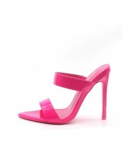 Cape Robbin SHOES Sangria Open-To Heeled Mule Sandals