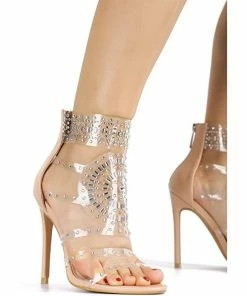 Cape Robbin Pepero Clear Rhinestone Open Toe Bootie 7 Cape Robbin Pepero Clear Rhinestone Open Toe Bootie