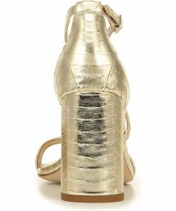 Via Spiga SHOES Sabinne Snake-Embossed Block-Heel Sandals