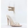 Cape Robbin SHOES Damita Nude Clear Stiletto Open Toe Sandals 2 Cape Robbin SHOES Damita Nude Clear Stiletto Open Toe Sandals