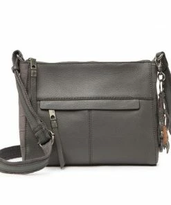 ShoeShock Sales Store 15 The Sak HANDBAGS Alameda Leather Crossbody Gray