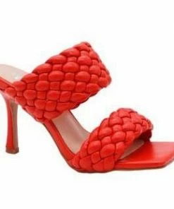 Mixx Shuz Angie Woven Stiletto Heeled Mule