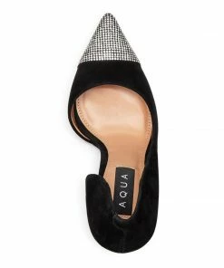 Aqua Lexi Rhinestone Embellished Pumps