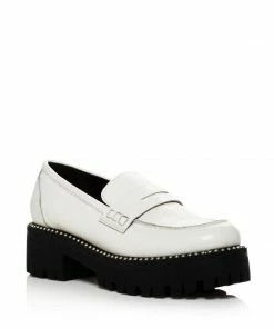 Aqua SHOES Women's Bela Studded Platform Loafers
