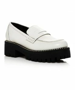 Aqua SHOES Women's Bela Studded Platform Loafers