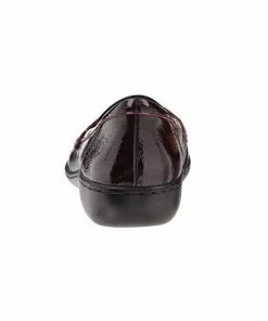 Clarks Ashland Bubble Burgundy Patent Leather Slip On SHOES