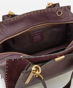 Coach HANDBAGS Border Rivets Mixed Leather Dreamer Satchel 5 Coach HANDBAGS Border Rivets Mixed Leather Dreamer Satchel