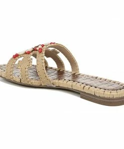 Sam Edelman Bradie Beaded Raffia Slide Sandals