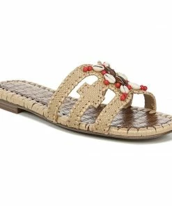 Sam Edelman Bradie Beaded Raffia Slide Sandals