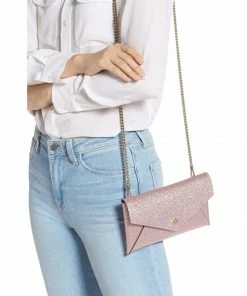Kate Spade Burgess Court - Glitter Leather Crossbody Clutch HANDBAGS