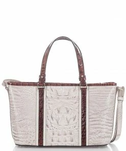 Brahmin Crestview Mini Asher Seashell Embossed Leather Satchel HANDBAGS