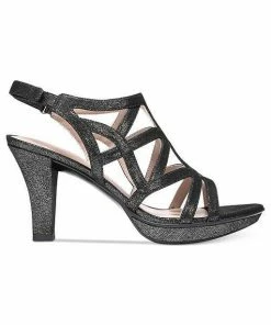 Naturalizer SHOES Danya Black/Pewter Metallic Sandals