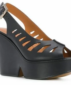 Robert Clergerie SHOES Diane Slingback Platform Wedge Sandals