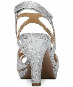 Naturalizer SHOES Dianna Slingback Silver Glitter Open Toe Sandals