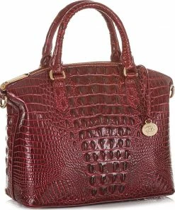 Brahmin Duxbury Croc Embossed Leather Satchel HANDBAGS