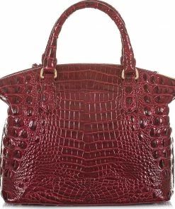 Brahmin Duxbury Croc Embossed Leather Satchel HANDBAGS