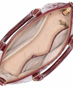 Brahmin Duxbury Croc Embossed Leather Satchel HANDBAGS