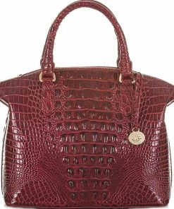 Brahmin Duxbury Croc Embossed Leather Satchel HANDBAGS