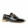 Salvatore Ferragamo Black Lana Embellished Textured Patent-leather Loafers SHOES