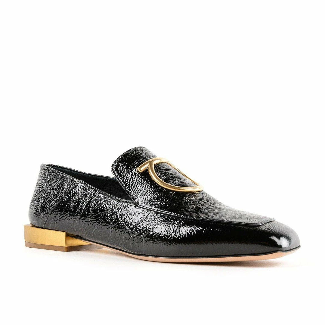 Salvatore Ferragamo Black Lana Embellished Textured Patent-leather Loafers SHOES 3 Salvatore Ferragamo Black Lana Embellished Textured Patent-leather Loafers SHOES