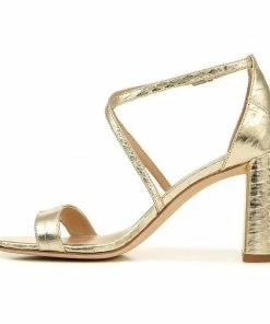 Via Spiga SHOES Sabinne Snake-Embossed Block-Heel Sandals