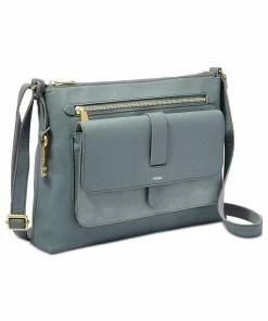 HANDBAGS Fossil Kinley Leather & Suede Medium Crossbody