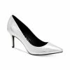 Calvin Klein SHOES Gayle Silver Metallic Pumps
