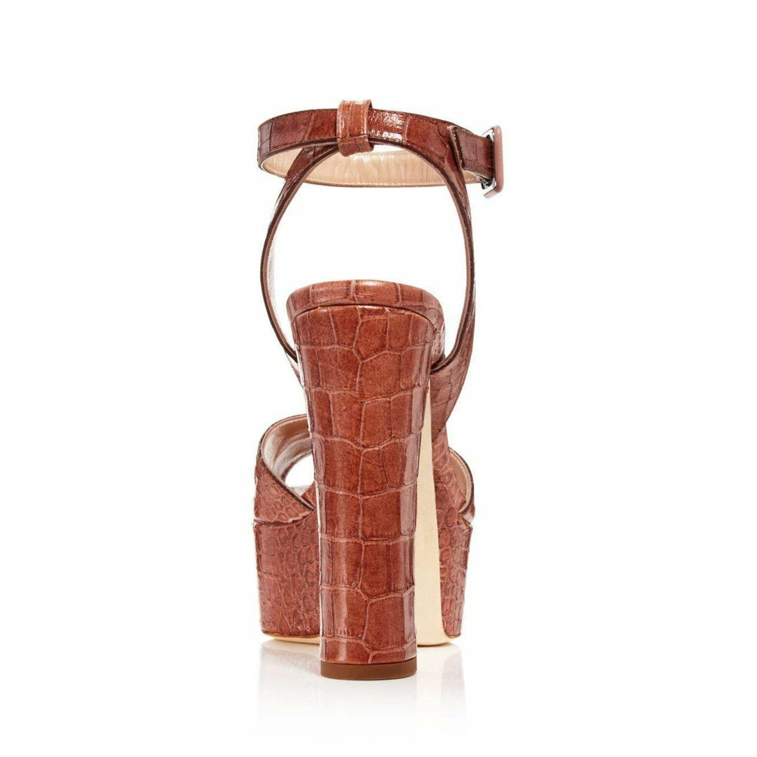 Giuseppe Zanotti Croc-Embossed Chunky Platform Sandals 5 Giuseppe Zanotti Croc-Embossed Chunky Platform Sandals