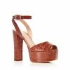Giuseppe Zanotti Croc-Embossed Chunky Platform Sandals
