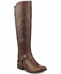 G By Guess Harson Wide-Calf Tall Boots Brown