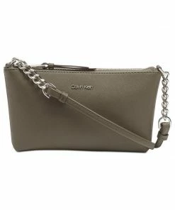 Calvin Klein Hayden Saffiano Leather Chain Crossbody
