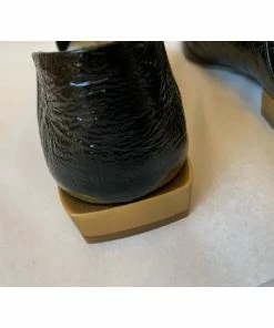 Salvatore Ferragamo Black Lana Embellished Textured Patent-leather Loafers SHOES 25 Salvatore Ferragamo Black Lana Embellished Textured Patent-leather Loafers SHOES