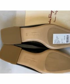 Salvatore Ferragamo Black Lana Embellished Textured Patent-leather Loafers SHOES 23 Salvatore Ferragamo Black Lana Embellished Textured Patent-leather Loafers SHOES