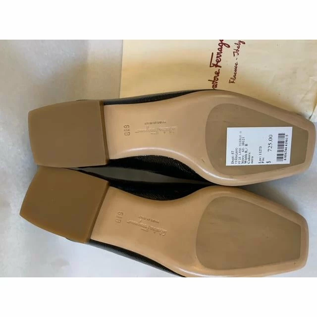 Salvatore Ferragamo Black Lana Embellished Textured Patent-leather Loafers SHOES 10 Salvatore Ferragamo Black Lana Embellished Textured Patent-leather Loafers SHOES