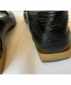 Salvatore Ferragamo Black Lana Embellished Textured Patent-leather Loafers SHOES 24 Salvatore Ferragamo Black Lana Embellished Textured Patent-leather Loafers SHOES