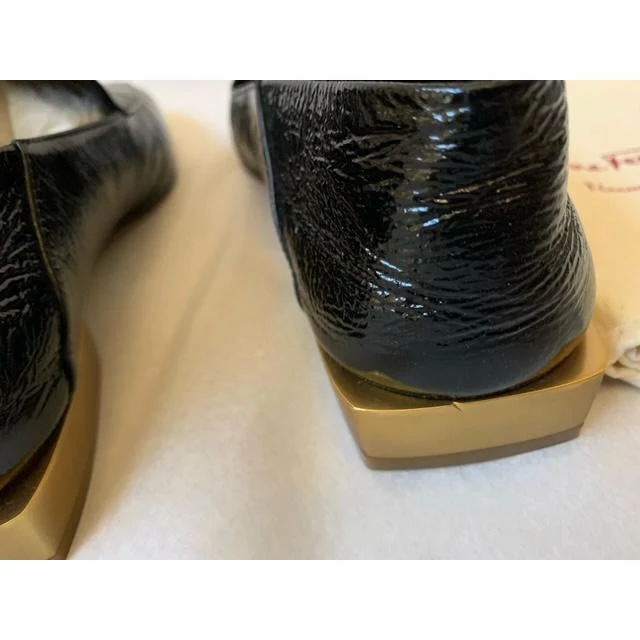 Salvatore Ferragamo Black Lana Embellished Textured Patent-leather Loafers SHOES 11 Salvatore Ferragamo Black Lana Embellished Textured Patent-leather Loafers SHOES