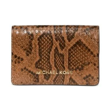 Michael Kors Wallets Jet Set Flap Card Case Brown 3 Michael Kors Wallets Jet Set Flap Card Case Brown