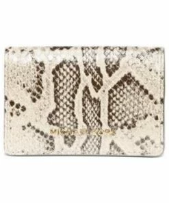 Michael Kors Jet Set Flap Card Case White/Brown