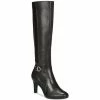 Bandolino SHOES Lella Leather Almond Toe Knee High Boots