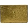 Ralph Lauren Lizard Embossed Slim Card Case Medium Gold